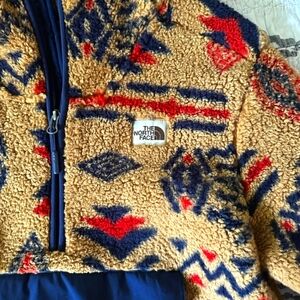 Vintage The North Face Men's Pullover Sherpa Jacket Size Medium